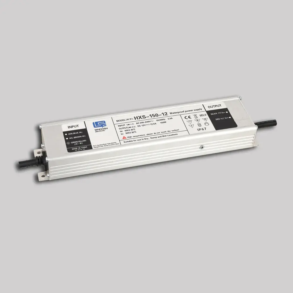 150W 12.5A IP67 Bekalan Kuasa Kalis Air Pemacu LED Voltan Malar 12V