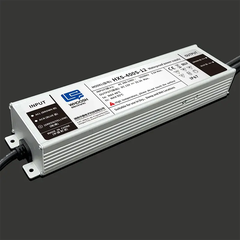 Bekalan kuasa 400W kalis air IP67 20 tahun kilang dengan jabatan R & D