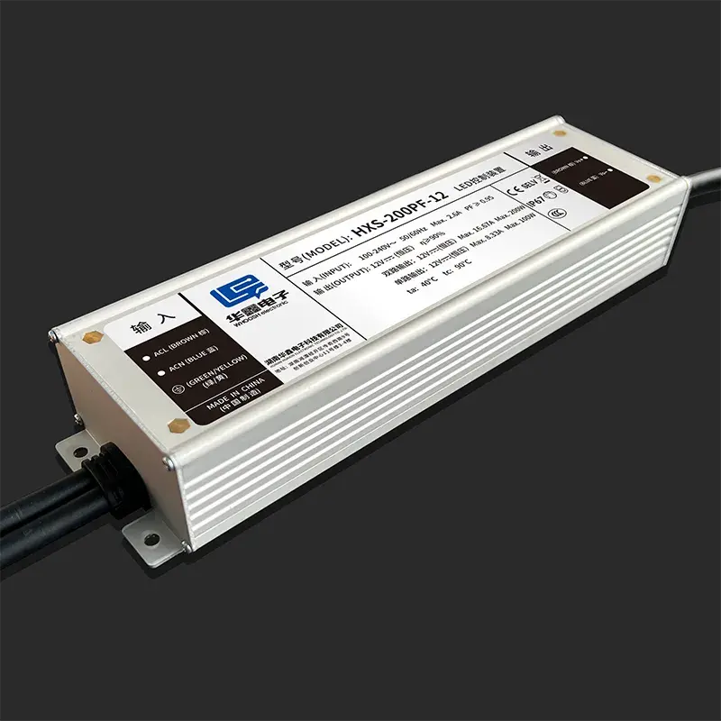 200W kalis air IP67 LED Transformer CE piawaian selamat Kapasitor tahan lama