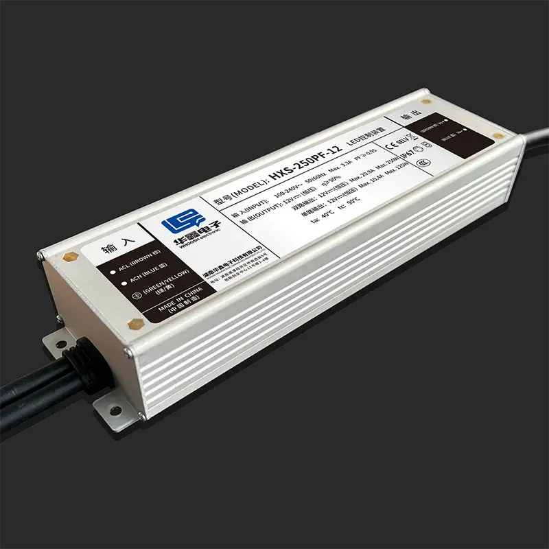 CE 48V 250W IP67 36V 24V kalis air LED Transformer Mematuhi CE