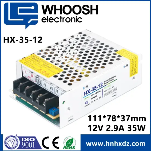 High Stability 35W 12V 24V LED Power Supply SC, OV, OL Protections High efficiency,